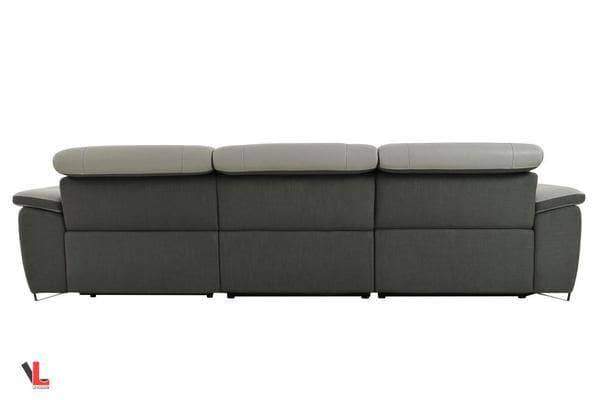 Aura Light Gray Power Reclining Medium Sectional with Left Facing Chaise-Wholesale Furniture Brokers