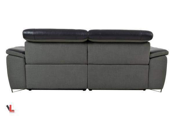 Aura Top Grain Black Leather Double Chaise Loveseat-Wholesale Furniture Brokers