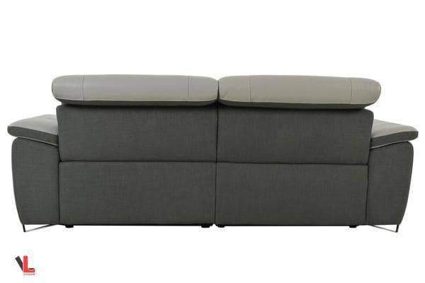 Aura Top Grain Gray Leather Double Chaise-Wholesale Furniture Brokers