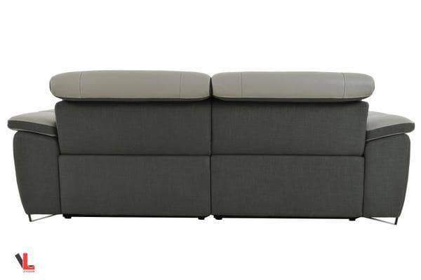 Aura Top Grain Light Gray Leather Small Sectional with Left Facing Chaise-Wholesale Furniture Brokers