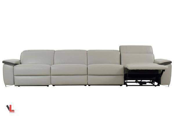 Aura Top Grain Light Gray Leather Power Reclining Large Sofa-Wholesale Furniture Brokers