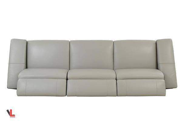 Aura Top Grain Light Gray Leather Power Reclining 2 Piece Sofa Set-Wholesale Furniture Brokers