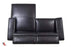 Aura Top Grain Black Leather Small Sectional with Right Chaise-Wholesale Furniture Brokers