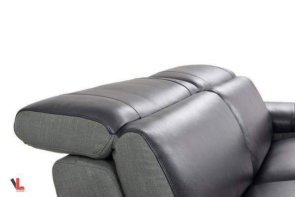 Aura Top Grain Leather Black Power Reclining Loveseat-Wholesale Furniture Brokers