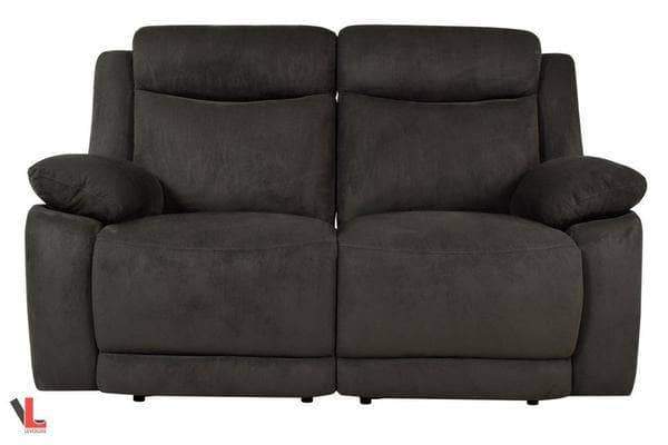 Volo Charcoal Fabric Reclining Loveseat-Wholesale Furniture Brokers