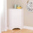 Elite White Corner Storage Cabinet-Wholesale Furniture Brokers