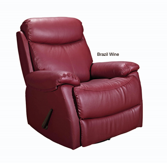 Brazil Top Grain Leather Swivel Glider Recliner - Available in 4 Colours-Wholesale Furniture Brokers