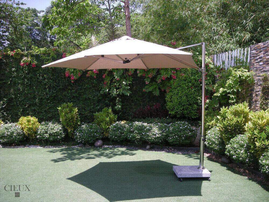 Marseille Outdoor Cantilever Umbrella with Marble Base on Castors-Wholesale Furniture Brokers