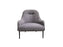 Mobital Accent Chair Dark Gray Swoon Lounge Chair with Black Power Coated Steel- Available in 2 Colors