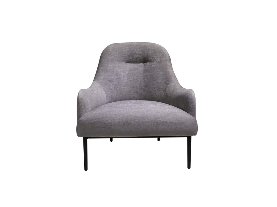 Mobital Accent Chair Dark Gray Swoon Lounge Chair with Black Power Coated Steel- Available in 2 Colors