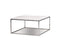Mobital Coffee Table Kube 30" Square Coffee Table White Volakas Marble with Polished Stainless Steel