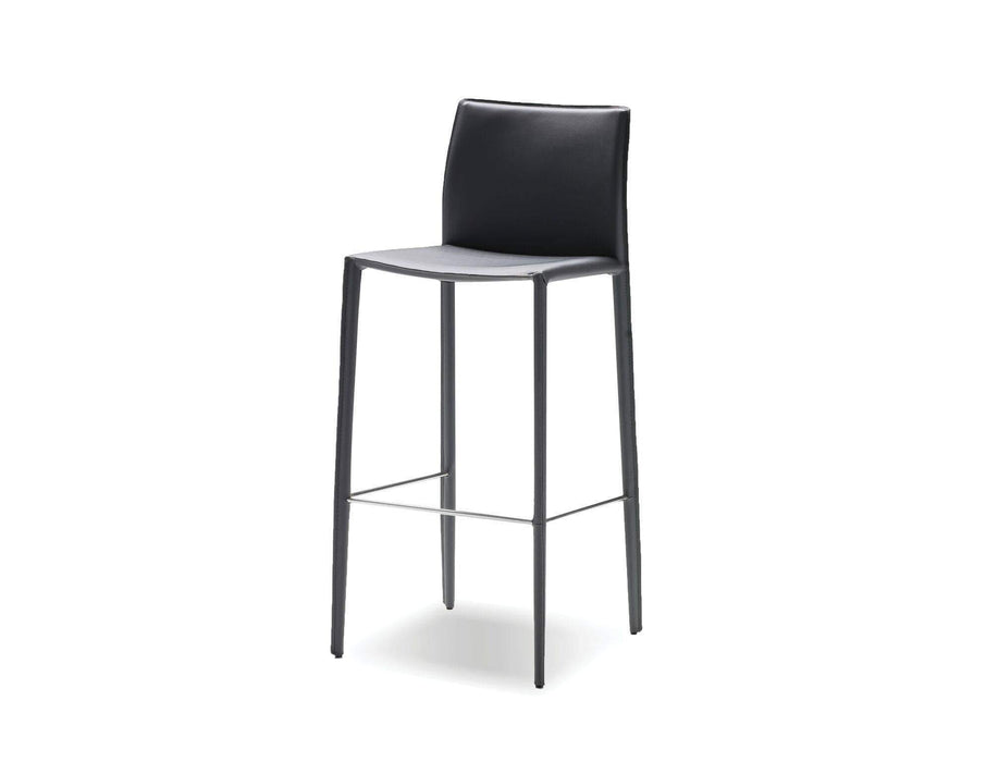 Mobital Counter Stool Gray Zak Counter Stool Full Leather Wrap Set of 2 - Available in 3 Colors