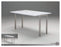 Mobital Dining Table Alure Dining Table High Gloss White with Brushed Stainless Steel