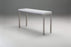 Mobital Dining Table Alure Dining Table High Gloss White with Brushed Stainless Steel