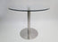 Mobital Dining Table Radius 36" Round Dining Table Clear Glass with Brushed Stainless Steel