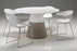 Mobital Dining Table White / 49" Maldives Round Dining Table White Solid Surface with Fiber Concrete Base