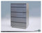 Mobital Dresser Light Gray Savvy 5-Drawer Chest High Gloss Light Gray with Glass Top - Available in 2 Colors
