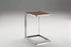Mobital End Table Horseshoe Table American Walnut with Polished Stainless Steel
