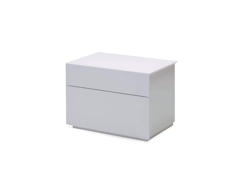 Mobital Nightstand White Vex 2 Drawer Night Table Matte Stone - Available in 2 Colors