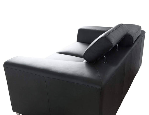 Mobital Sofa Black Icon Sofa Premium Leather with Side Split - Available in Black and White