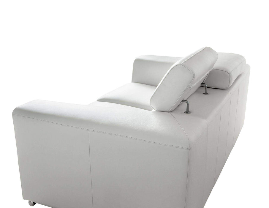 Mobital Sofa Black Icon Sofa Premium Leather with Side Split - Available in Black and White