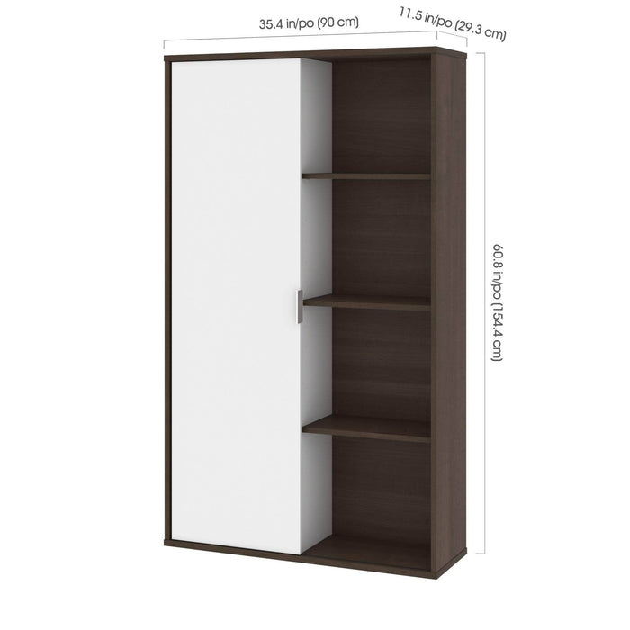 Modubox Bookcase Aquarius Storage Unit with 8 Cubbies in Antigua & White