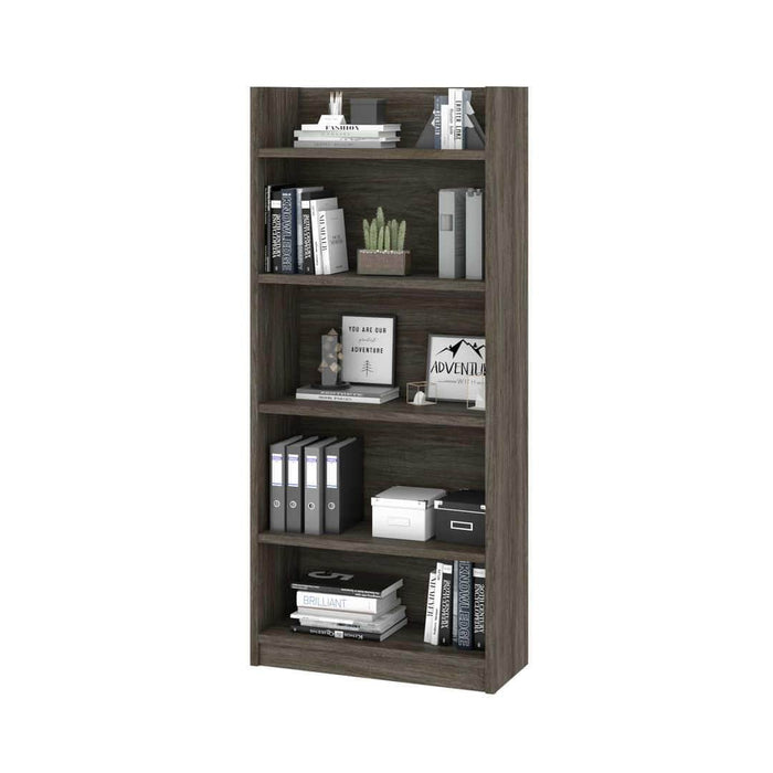 Modubox Bookcase Walnut Gray Pro-Linea Standard 5 Shelf Bookcase - Available in 2 Colors