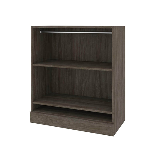 Modubox Bookcase Walnut Gray Versatile Low Storage Unit With Rod - Available in 2 Colors