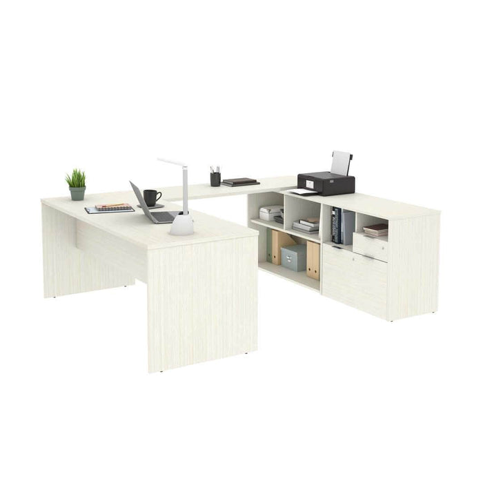 Modubox Computer Desk White Chocolate i3 Plus U or L-Shaped Desk - Available in 2 Colors