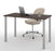 Modubox Desk Antigua Universel 24“ x 48“ Table Desk with Square Metal Legs - Available in 10 Colors