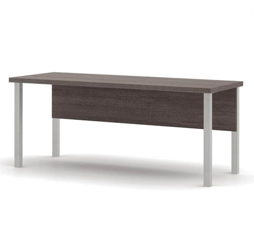 Modubox Desk Bark Gray Pro-Linea Table Desk with Square Metal Legs - Deep Gray