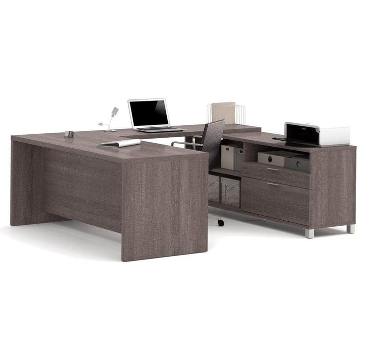 Modubox Desk Bark Gray Pro-Linea U-Shaped Desk - Deep Gray