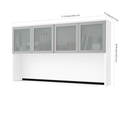 Modubox Desk Hutch Pro-Concept Plus Desk Hutch with Frosted Glass Doors - Available in 2 Colors