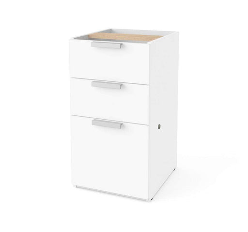 Modubox Desk Pedestal White Pro-Concept Plus Add-on Desk Pedestal with 3 Drawers - Deep Gray & Black