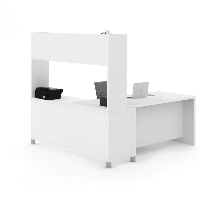 Modubox Desk Pro-Linea L-Shaped Desk with Hutch - Available in 2 Colors