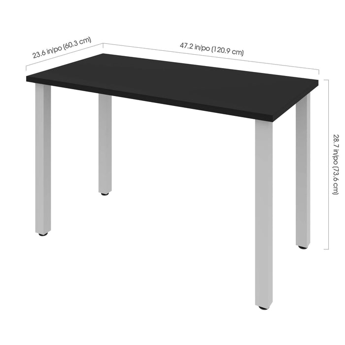 Modubox Desk Universel 24“ x 48“ Table Desk with Square Metal Legs - Available in 10 Colors