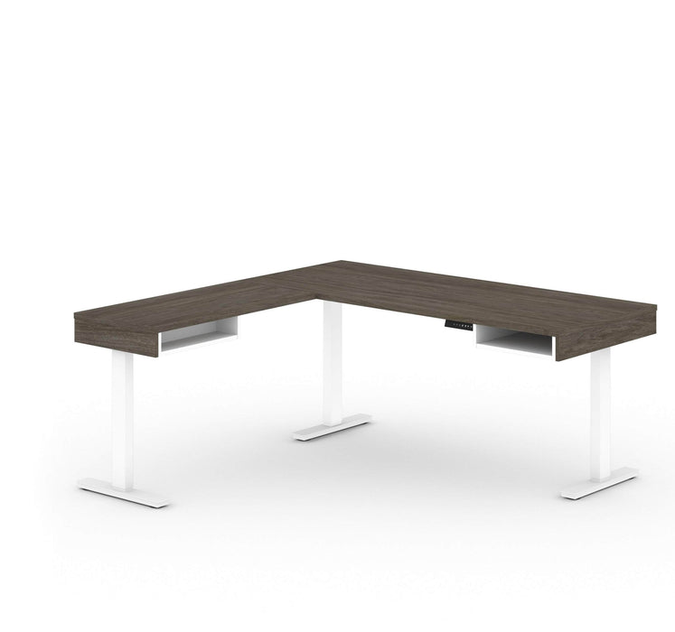 Modubox Desk Walnut Gray & White Viva L-Shaped Standing Desk - Available in 2 Colors