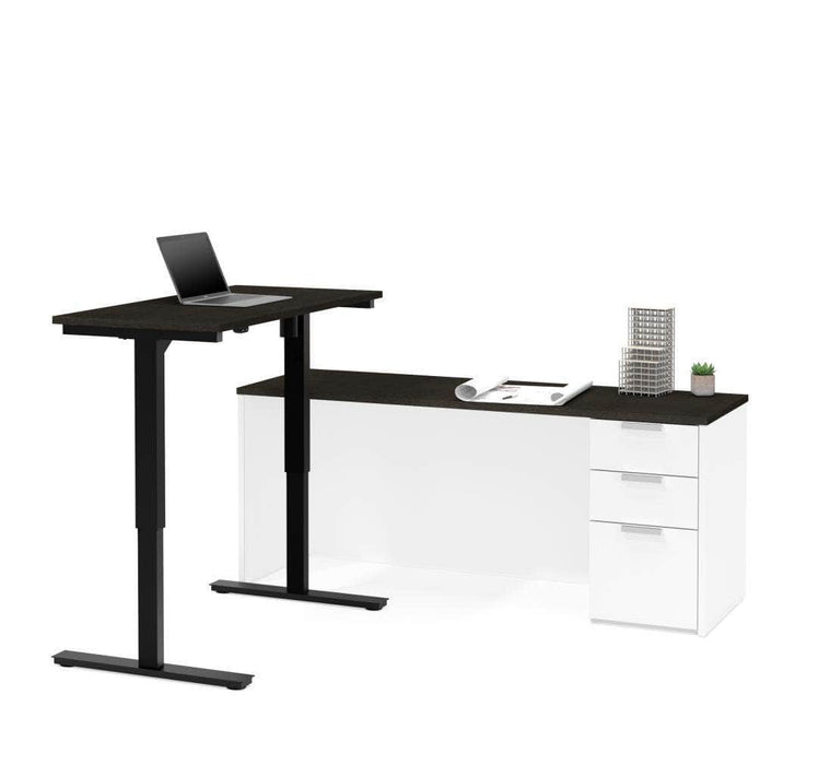 Modubox Desk White & Deep Gray Pro-Concept Plus 2 Piece Set Including a Standing Desk and a Desk - Available in 2 Colors