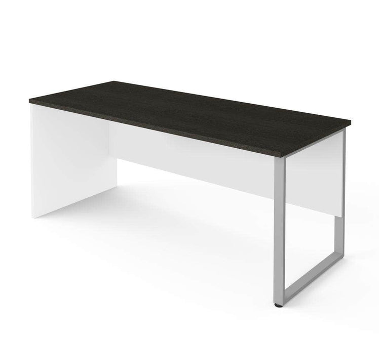 Modubox Desk White & Deep Gray Pro-Concept Plus Table Desk with Rectangular Metal Leg - Available in 2 Colors