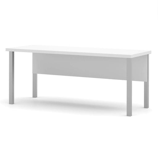 Modubox Desk White Pro-Linea Table Desk with Square Metal Legs - Deep Gray