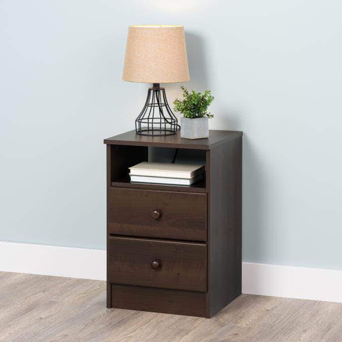 Modubox Espresso Astrid 2-Drawer Nightstand - Multiple Options Available