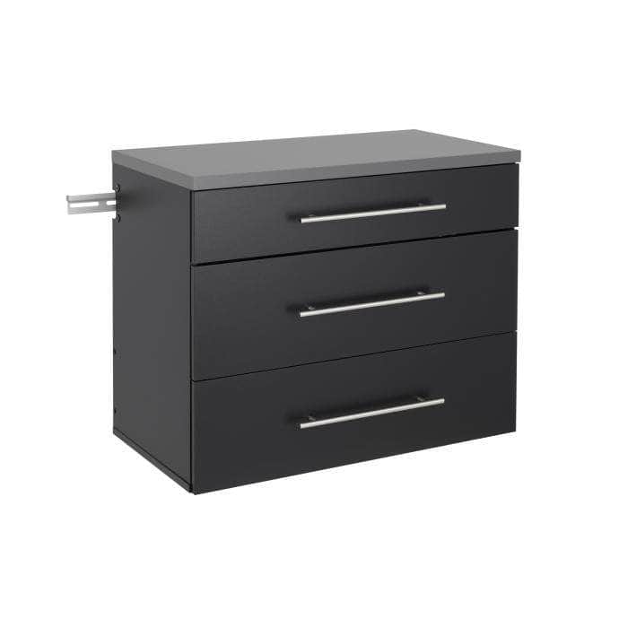 Modubox HangUps Home Storage Collection Black HangUps Three Drawer Base Storage Cabinet - Available in 3 Colors