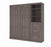 Modubox Murphy Wall Bed Bark Gray Pur Full Murphy Wall Bed and 1 Storage Unit with Drawers (84”) - Available in 3 Colors
