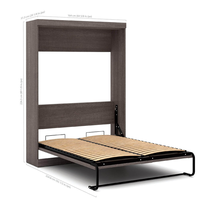 Modubox Murphy Wall Bed Bark Gray Pur Queen Murphy Wall Bed and 2 Storage Units (115W) - Available in 3 Colors