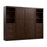 Modubox Murphy Wall Bed Chocolate Pur Full Murphy Wall Bed and 2 Storage Units with Drawers (109W) - Available in 3 Colors