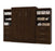 Modubox Murphy Wall Bed Chocolate Pur Queen Murphy Wall Bed and 2 Storage Units with Drawers (126”) - Available in 2 Colors