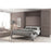 Modubox Murphy Wall Bed Nebula 90" Set including a Queen Wall Bed and One Storage Unit with Drawers - Bark Gray & White