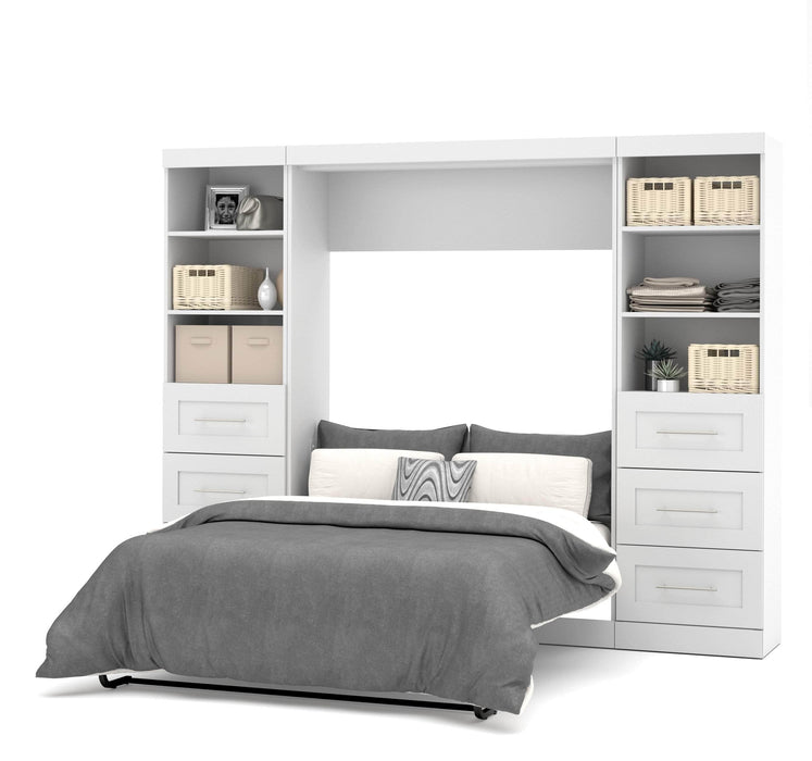 Modubox Murphy Wall Bed Pur Full Murphy Wall Bed and 2 Storage Units with Drawers (109W) - Available in 3 Colors