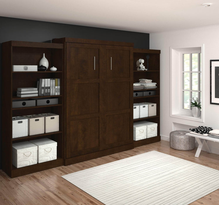 Modubox Murphy Wall Bed Pur Queen Murphy Wall Bed and 2 Storage Units (136”) - Available in 2 Colors