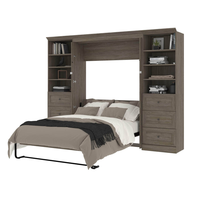 Modubox Murphy Wall Bed Versatile Full Murphy Wall Bed and 2 Storage Units (113”) - Available in 2 Colors